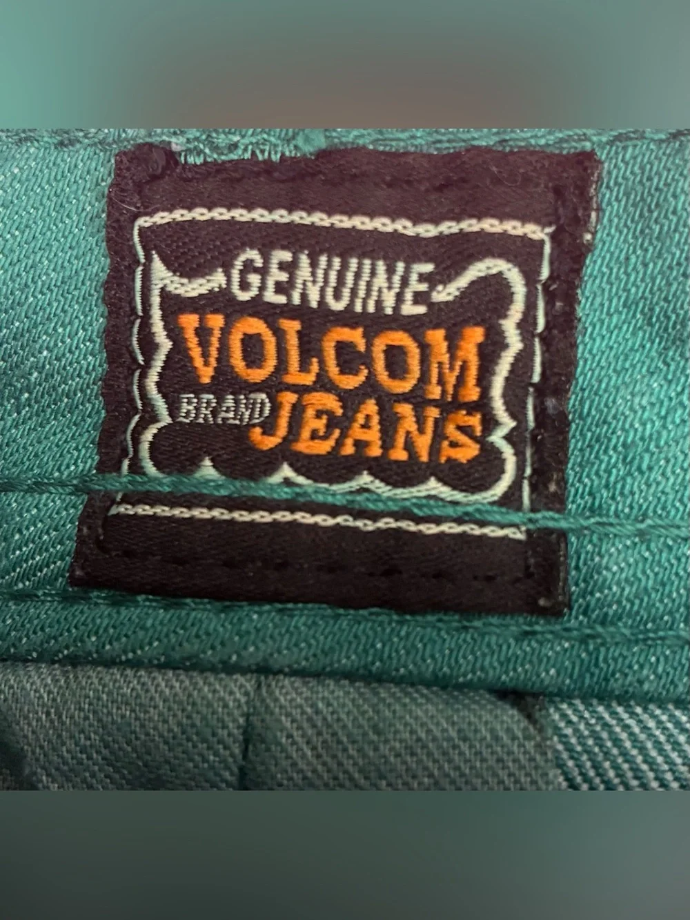 Volcom Squad Check Dip Dye Denim Shorts Women’s Size 9 29 Ombre Festival Skater - Picture 6 of 7